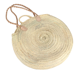 Bag palm round with leather twisted handle