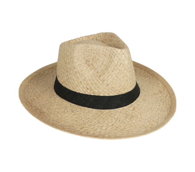 Raffia hats weave with trim
