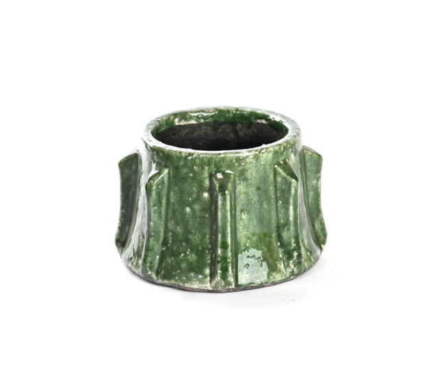 Green Glazed Ceramic Planter