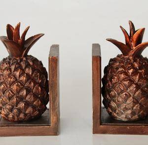 Antique Brass Pineapple Bookends