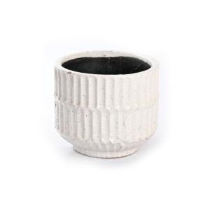 Textured White Planter