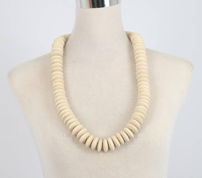 Bone Bead Statement Necklace
