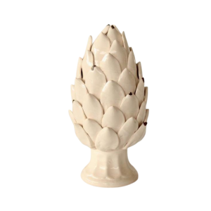 Sculptural Artichoke Ornament – White