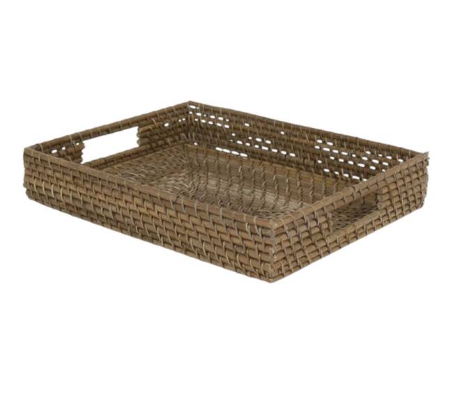 Woven Rattan Rectangular Trays