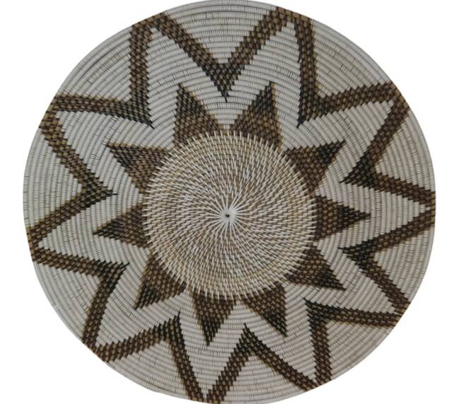 Woven Star Pattern Wall Basket