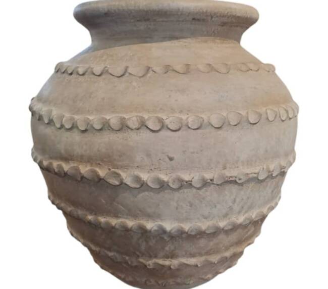 Textured Terracotta Urn Vase