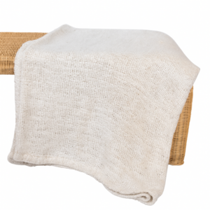 Ivory Woven Cotton Throw