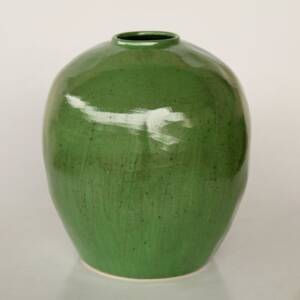 Gloss Green Ceramic Jar Vase