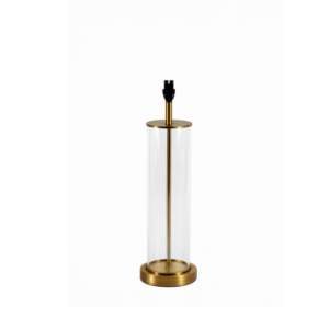 Brass & Glass Column Lamp
