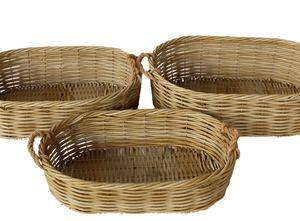 Rattan Oval Basket Set
